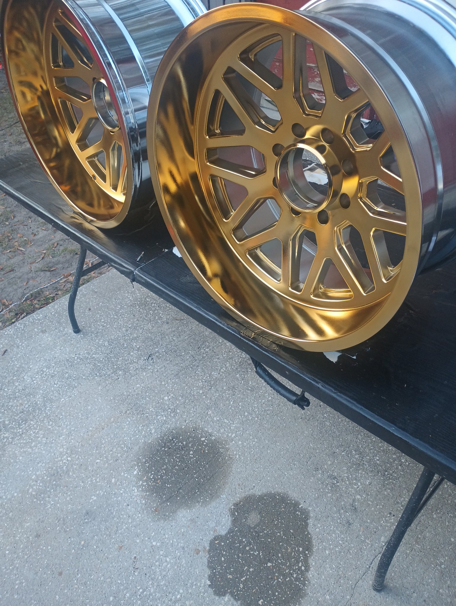 ChromeKarats gold plating work — Gold Plated Mesh Rims