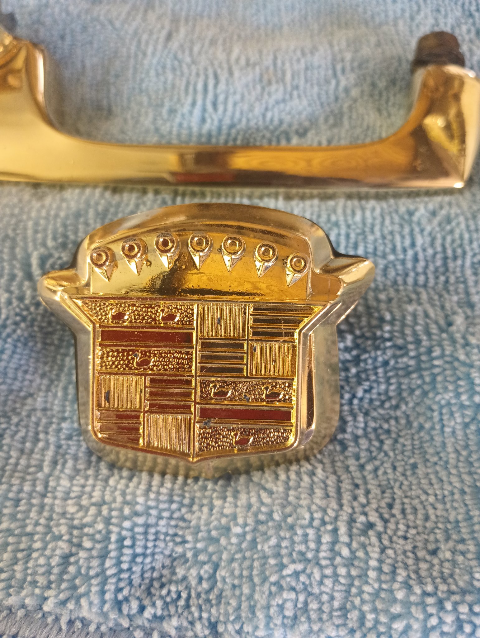 ChromeKarats gold plating work — Gold Cadillac Crest Emblem