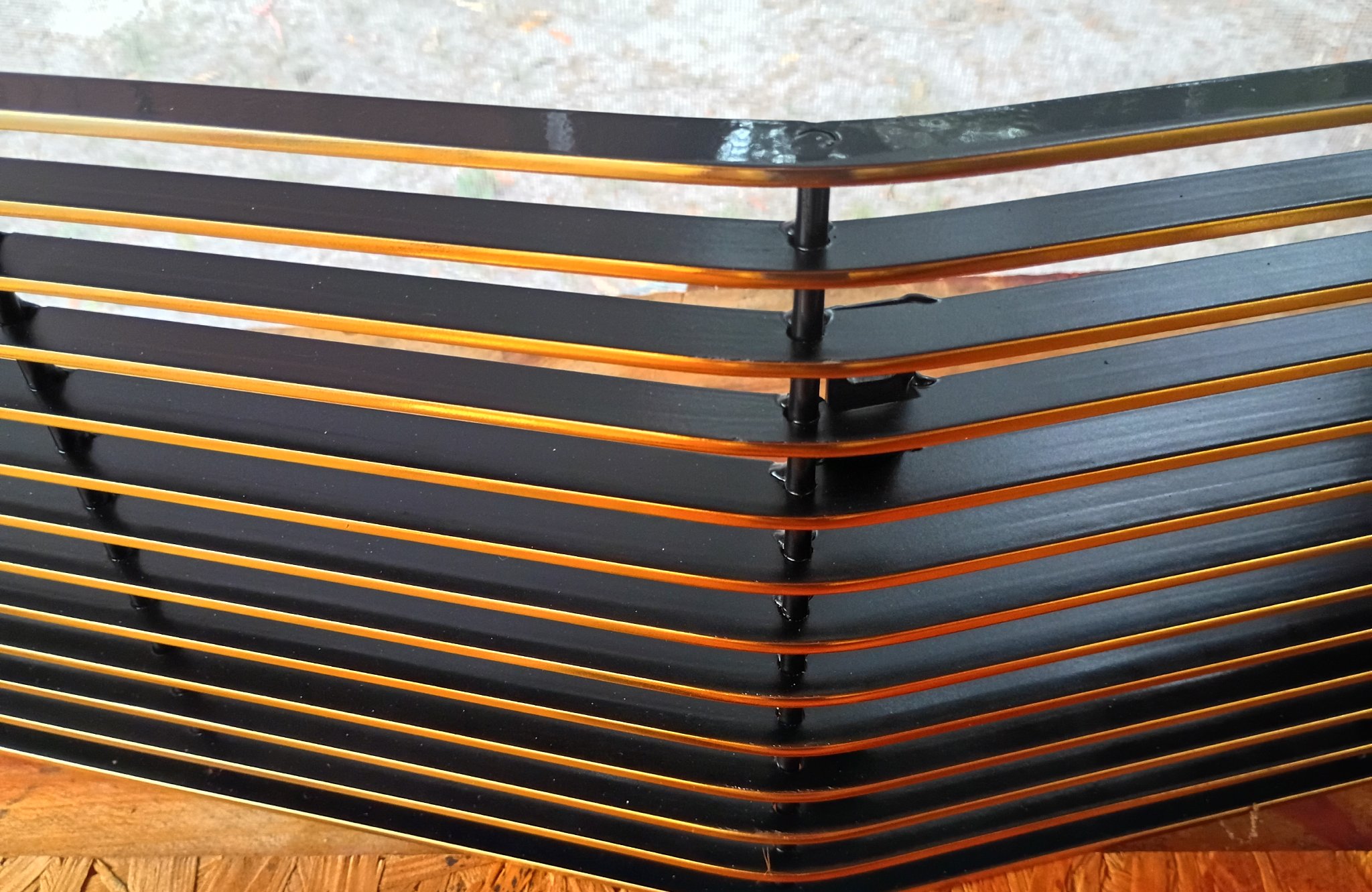 ChromeKarats gold plating work — Black & Gold Billet Grille