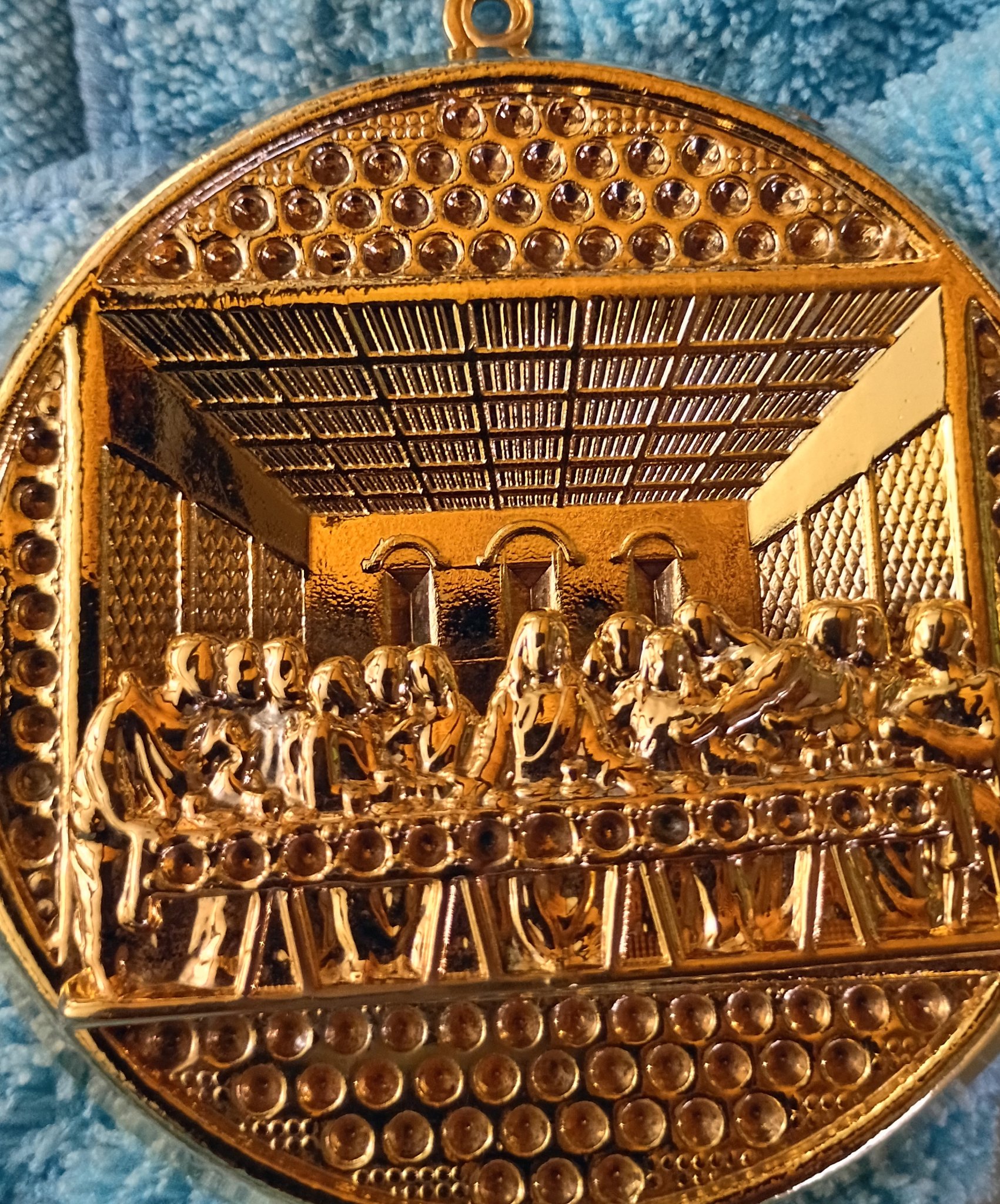 ChromeKarats gold plating work — Gold Last Supper Pendant