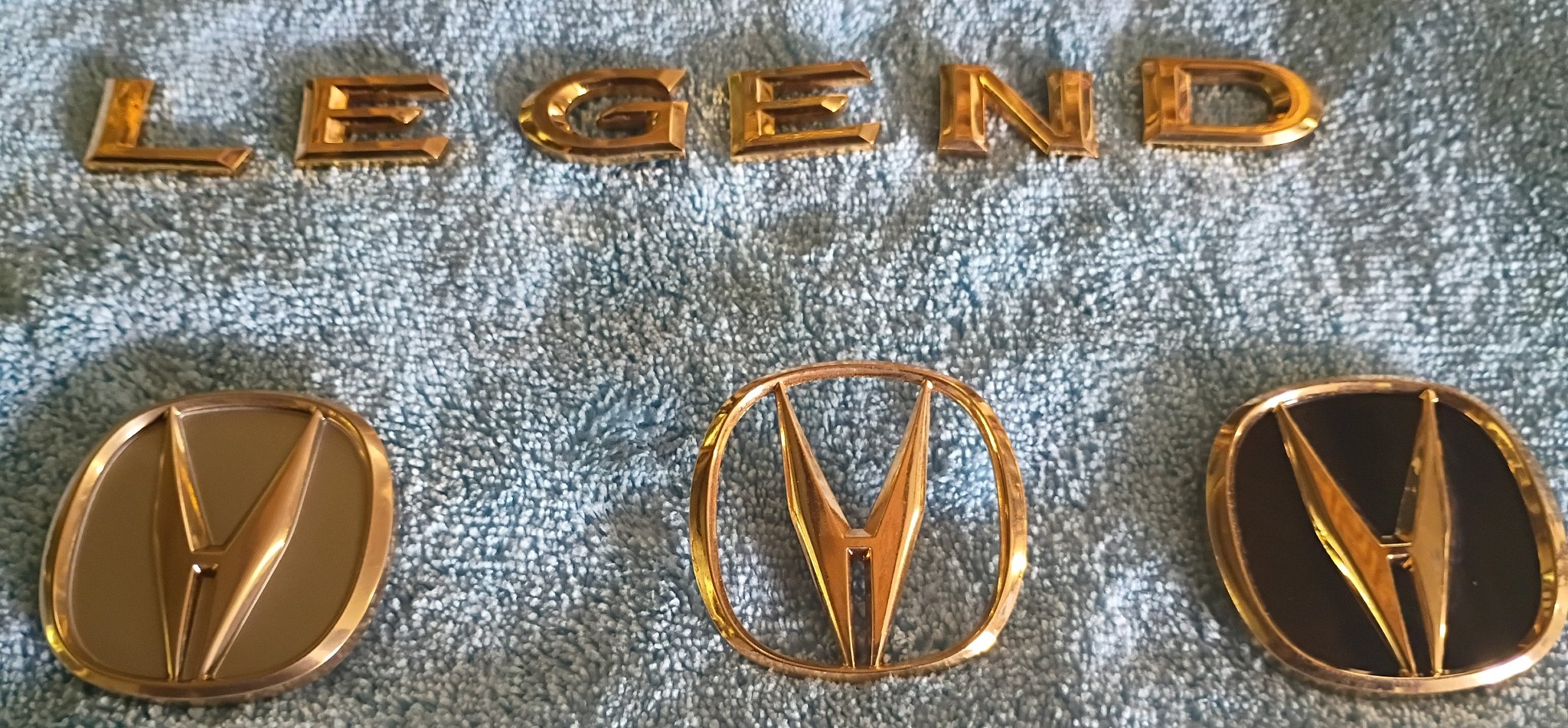 ChromeKarats gold plating work — Acura Legend Gold Emblems