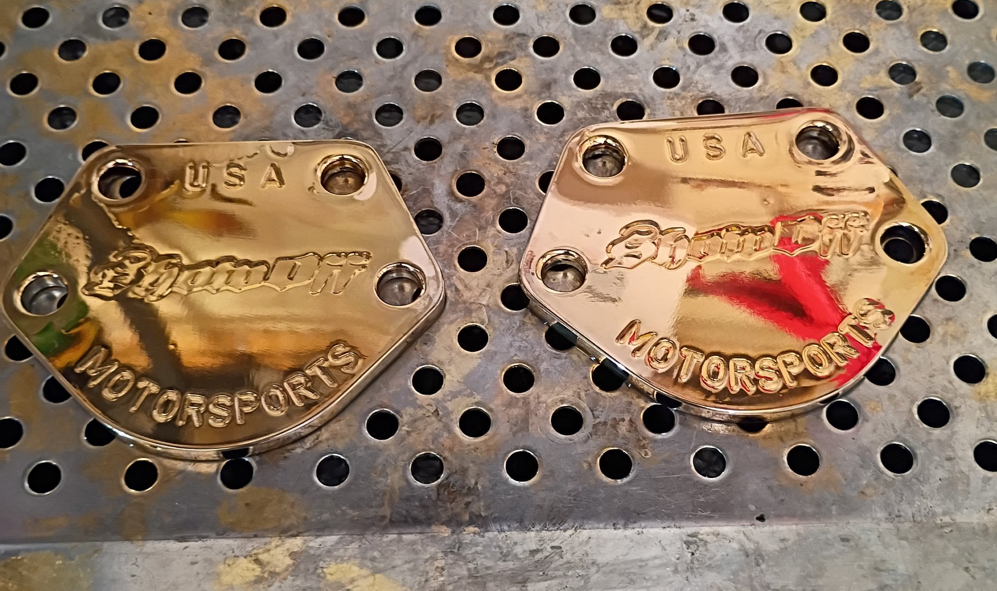 ChromeKarats gold plating work — Bimmoff Motorsports Gold Plates