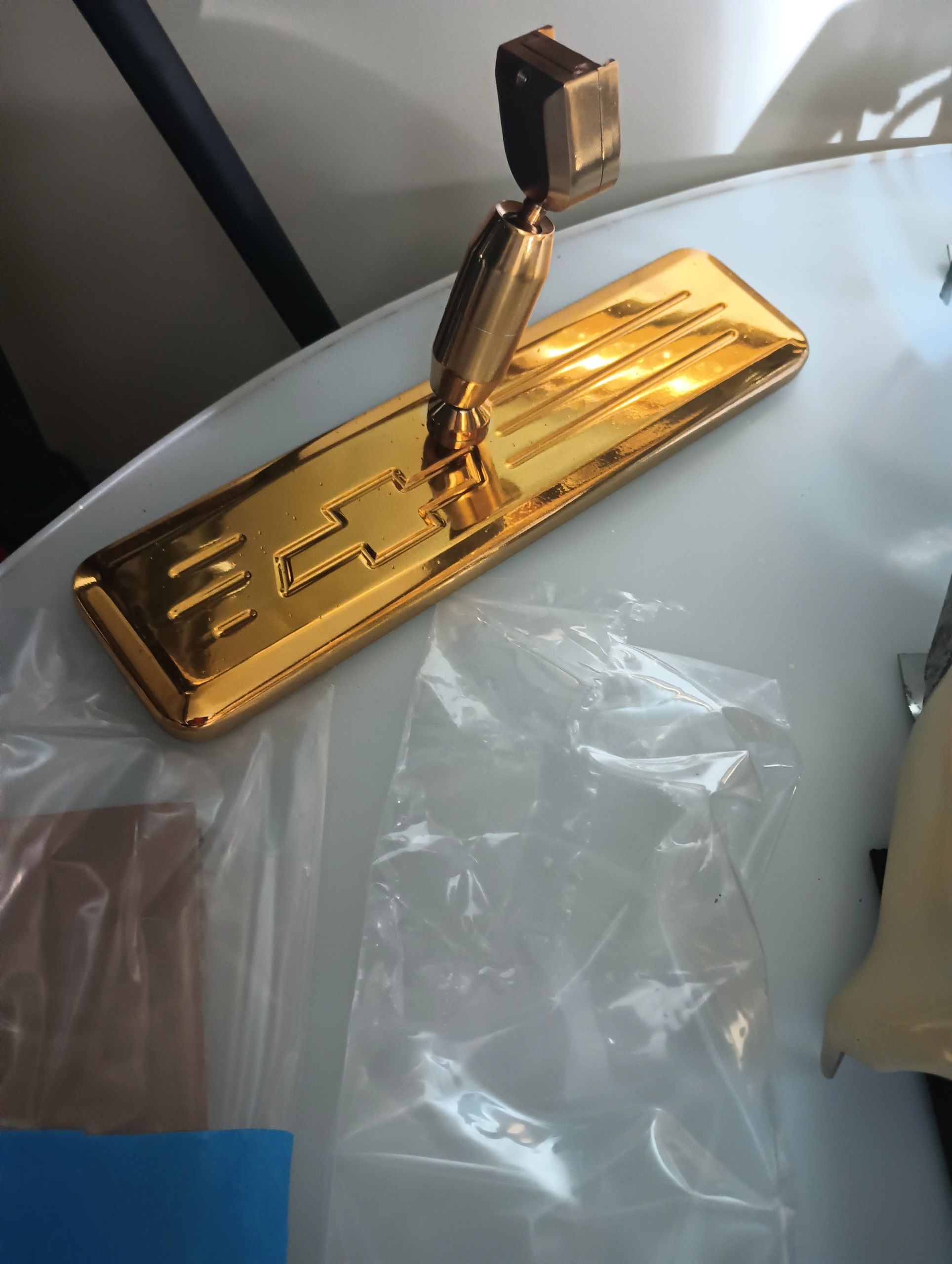 ChromeKarats gold plating work — Gold Detail Shot